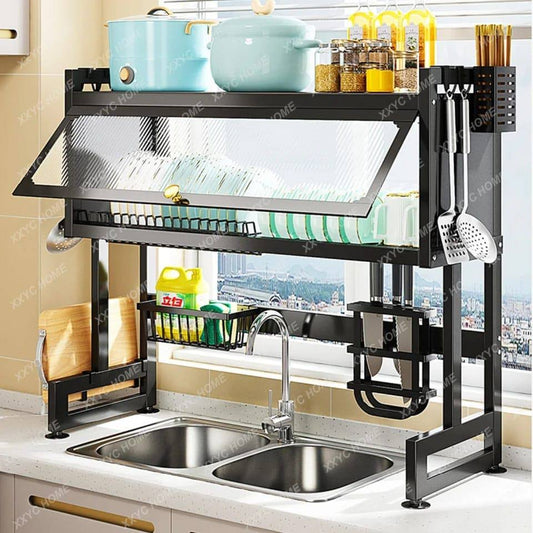 Égouttoir à vaisselle en aluminium 2 niveaux
